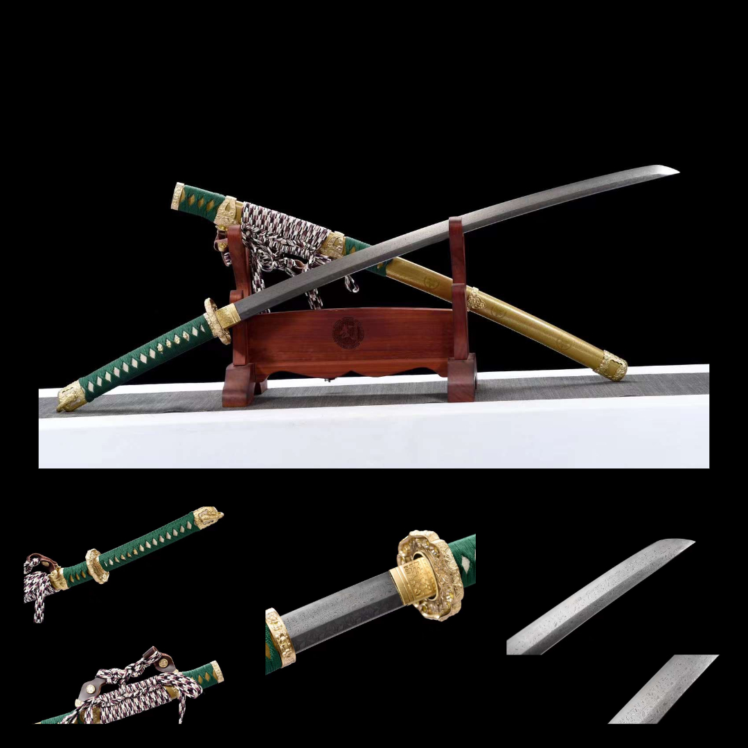 TACHI THÉP GẤP HOA VĂN DAMASCUS [MSP 24]